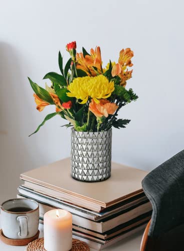 Serene Spaces Living Mosaic Glass Candleholder, Romantic Tealight Holders, Ideal for Table Centerpiece in Weddings, Parties, Aromatherapy, Reiki, Home Decor, Measures 7