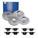 ATE Bremsen-Set 2 Bremsscheiben PowerDisc + Bremsbeläge Einbau Vorne Hinten Bremsscheiben-Set Scheibenbremsen passend für BMW X5 E53