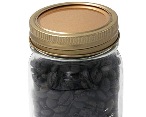 Copper Colored Aluminum Flat Storage Lid Inserts For Mason Jars (10 Pack, Wide Mouth) #TOP3