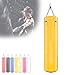 Grist CC Hollow Saco De Boxeo, Colgando PVC Kick Boxing Punch Bag, Durable Home Sacos Pesados con Cadenas, para MMA, Muay Thai, Sparring, Kick Boxing, Artes Marciales,Amarillo,1.5cm