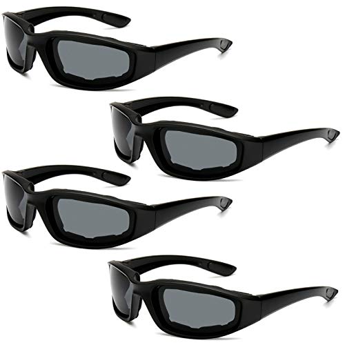 Peciees 4PCS Motorcycle Riding Glasses Bicycle Sunglasses Goggles for Outdoors