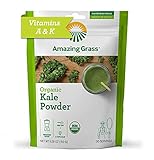 Amazing Grass Kale Greens Booster: Greens Powder, Smoothie Booster with Vitamin A & Vitamin K, Chlorophyll Providing Greens, 30 Servings