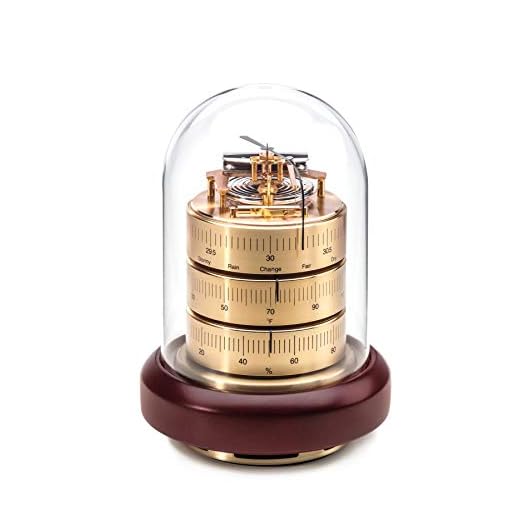 Barigo Weather Station, Acrylic / Brass / Mahogany Color - No. 3026 US Version (Inch / °F)