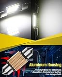 YONGMING 36mm C5W Festoon LED number plate bulb,239 6418 Canbus Error Free LED Dome Reading Light, DC/AC 12V Super Bright White 7500K，8 Packs - Image 5