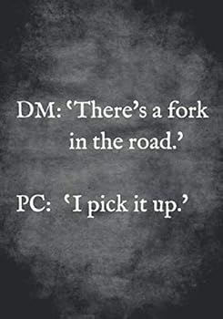 Paperback RPG Journal: Mixed paper: Ruled, graph, hex: For role playing gamers: Notes, tracking, mapping, terrain plans: Fork in the road: Black and white cover Book