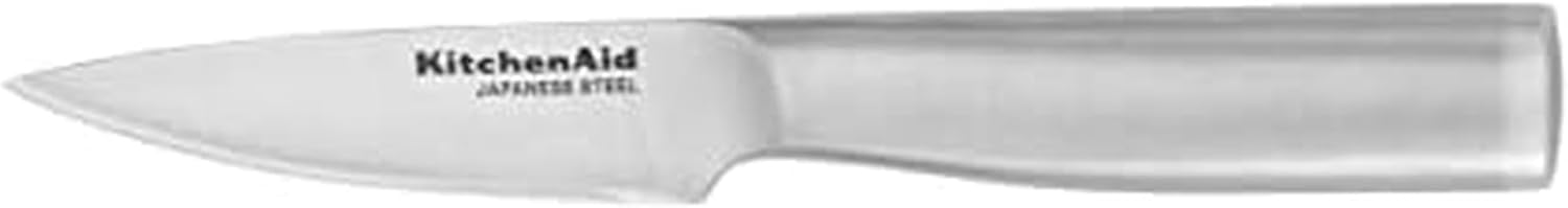KitchenAid Gourmet Forged Steak Knife Set, High-Carbon Japanese Stainless Steel, 4 Piece, Brushed Stainless Steel