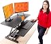 Stand Steady FlexPro Hero Power | Electric Standing Desk Converter/Desk Riser with Wireless Charging | Turns Any Desk into a Sit to Stand Up Desk | Integrated Phone/Tablet Holder (Black)
