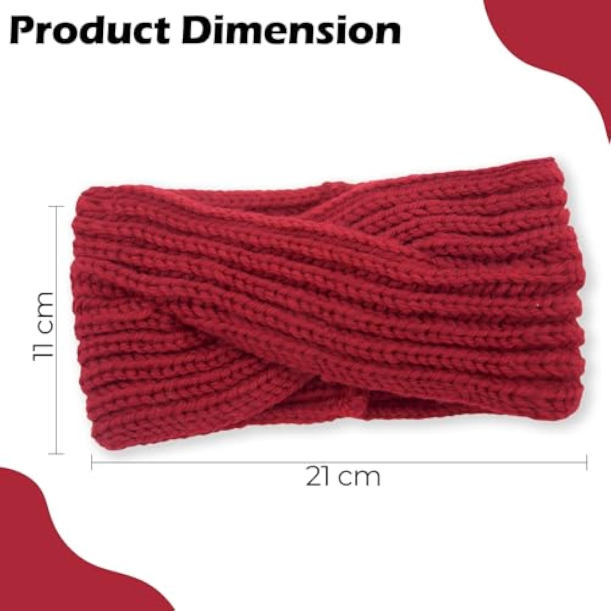 Women's Knitted Winter Headband, Soft Stretch Twist Knot