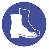 easydruck24de 'Colle enchérir surpied Protection utiliser, Art. Hin 141, DIN 4844–2, Ø 9 cm, Remarque, respect, Avertissement, Enchère Remarque, pied Protection utiliser, Chaussures de sécurité