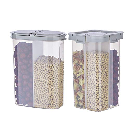 HARVESTFLY Contenedor hermético de almacenamiento de alimentos, Contenedores de almacenamiento de cereales, Plástico duradero - Sin BPA (2300ml + 2600ml) Cover