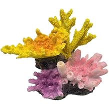 Aquarium Decor Fish Tank Decorations Resin Coral Ornament, Small Aquarium Accessories Hideout for Betta Shrimp Goldfish, Artificial Reef Fish Tank Accessories Decorations