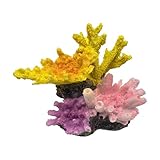 Ludzucy Aquarium Decor Fish Tank Decorations Resin Coral Ornament, Small Aquarium Accessories Hideout for...