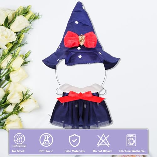 17cm Doll Clothes Halloween Clothes Set Designer Black Dress and Hat for 15-17cm 4 Inch Blind Box Dolls — view 2