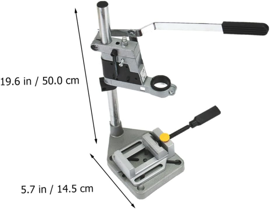 Ciieeo Adjustable Single Hole Drill Rack with Iron Base Bench Clamp Stand Universal Drill Press Holder for Workbench Repair and Electric Tool Accessories