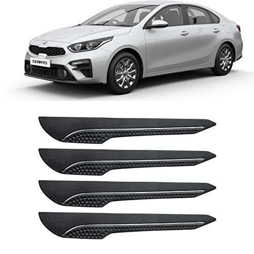 Image of AOSIS-Car Bumper Protector /Bumper Guard for Kia Cerato with Single Chrome Stripe (4-Pcs)