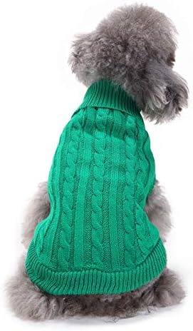 Bumjazz Knitted Dog Sweater Coat Cozy Cold Weather Dog Coat Dog Clothes Apparel Dog Jacket Dog Vest for Small Medium and Large Dogs…