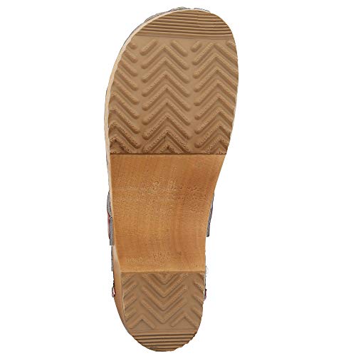 Bjork Maja Wood Open Back Leather Clogs (Brown, 39) #TOP6