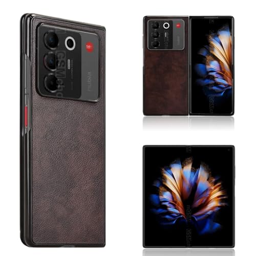ZTE Nubia Fold 5G �p ?�}�i���U�[�h�j �e�N�X�`���[ PC �P�[�X �ϏՌ� �����h�~ �L�Y�h�~ �w��h�~ ���^ �y�� �n�[�h�J�o�[ �X�}�z�P�[�X ZTE Nubia Fold 5G�Ή��i�u���E���j