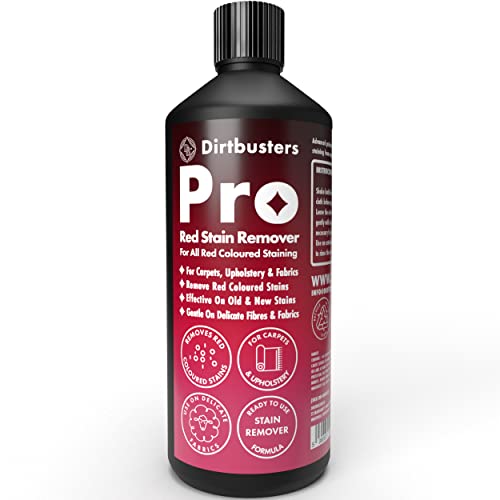Dirtbusters Pro Red Wine Stain Remover - Professional Carpet and Upholstery Cleaner for Clothing & Fabrics, Powerful Solution To Remove Stubborn Wine Stains (1L)