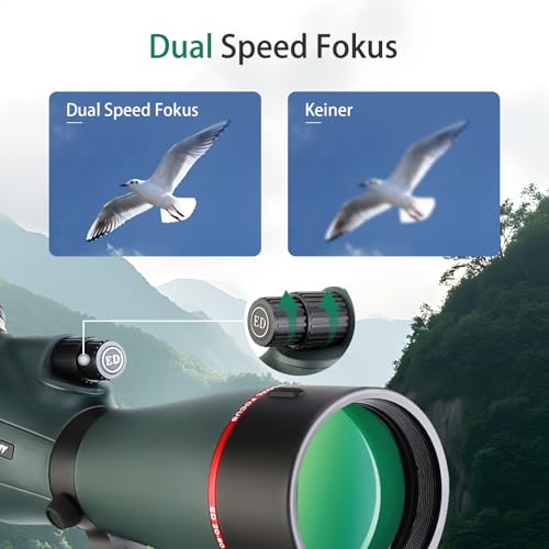 Miniatura 4 de Svbony Sv406p Ed Telescopio Terrestre, 20-60x80mm 1.25 Zoom Spotting Scopes Con Dual Focus Fmc Bak4, Telescopio Terrestre Para Observación De Aves Fauna Fotografía Informal De Astronomía