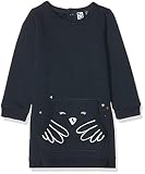  3 Pommes 3p30252 Robe Molleton Vestido, Azul (Minuit 485), 9-12 Meses (Talla del Fabricante: 9/12M) para Bebés