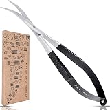MAKER AND MARKET Spring Action Curved Blade 4.5 Inch Scissors For Applique, Embroidery, Fabric, Thre