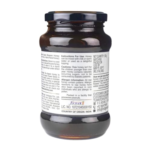 Image of INDIGENOUS HONEY Raw Ajwain Carom Honey Pure Organic 17.64 oz Glass Jar