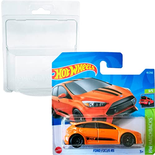 Friki Monkey Hot Wheels Ford Focus RS HW Hatchbacks 3/5 (41/250) 2022 Short Card + Blister & Card Protector Pack
