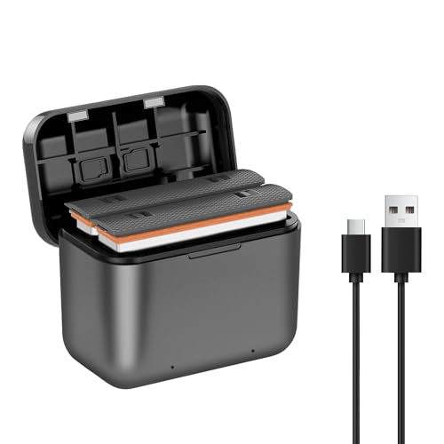 SOVOTIKO 2-Pack Insta360 X3 Battery and Charge Hub 1800mAh Battery and 2 Channel Charging Storage Station Compatible for Insta360 X3