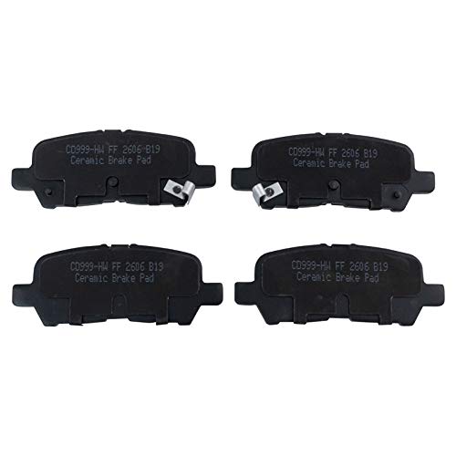 TRQ Rear Brake Pads Ceramic Compatible with 2005-2009 Buick LaCrosse 2011-2013 Chevrolet Impala 2014-2016 Impala Limited 2004-2008 Pontiac Grand Prix by TRQ - Image 5