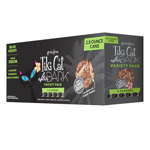 Image of Tiki Cat After Dark Pate Wet Cat Food, Beef & Beef Liver, 3 oz. Cans (12 Count)