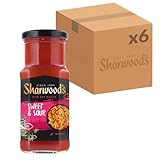 Sharwood's Chinese Sweet & Sour Stir-Fry Sauce – Tangy Tomato & Pineapple Sauce, Quick-Cook & Vegetarian, 195 g Jar (Pack of 6)