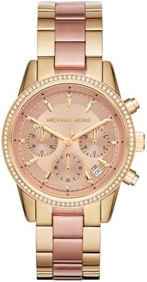 Michael Kors Womens Quartz Watch, Chronograph Display and Stainless Steel Strap
