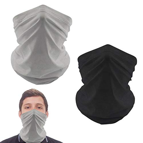 BoloShine 2 Stück Schlauchschal, Schal Stirnband Sturmhaube Hals Gamaschen Staubtuch Multifunktionstuch Elastisch Halstuch Bandana UV-Schutz Loop-Schal für Laufen Radfahren Motorradfahren Cover