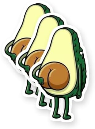 Avocado Funny Vinyl Stickers 3 Pack 3 Inch image 5