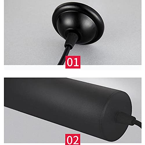 Lampe suspendue à tube long éclairage ciblé plan de travail cuisine