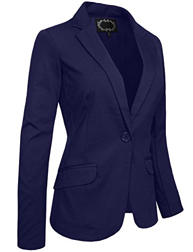 Ne People Women's Slim Fit One Button Office Blazer Jacket #TOP1