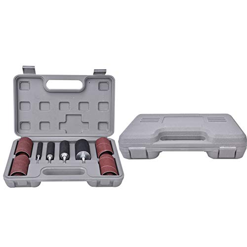 ZJchao Drum Sander, Drill Bit Sander Attachment Sanding Drum Sleeve Kit Drill Press Sanding Kit Accessories Metal Wood Polishing Tool Woodworking Abrasive Sleeve