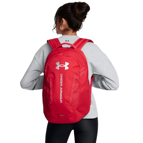 Under Armour Unisex-Adult Hustle 6.0 Backpack , (600) Red / Red / Metallic Silver , One Size Fits Most by Under Armour - Image 6