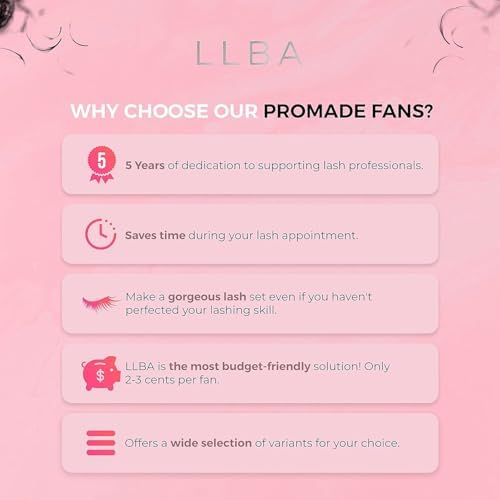 LLBA Promade Mix 1500 Fans 5D Volume Lashes 0.07 CC Curl 9-10-11mm - 4
