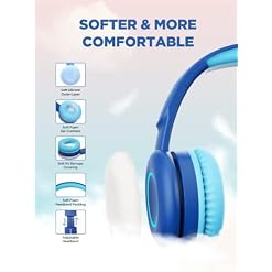 BIGGERFIVE Casque Audio Enfant Bluetooth, Casque Audio sans Fil et Filaire pour Enfants, Lumières LED Colorées, Volume… - Les Beatles, Paul McCartney, John Lennon, RIngo Starr, George Harrison BIGGERFIVE Casque Audio Enfant Bluetooth, Casque Audio sans Fil et Filaire pour Enfants, Lumières LED Colorées, Volume… – Image 3