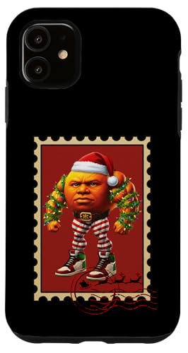 U Din Dun Ma クリスマス 郵便切手 スマホケース iPhone 11 用