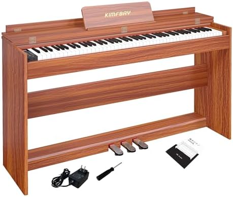 Amazon | KIMFBAY 電子ピアノ 88鍵盤 ハンマーアクション鍵盤 木製 