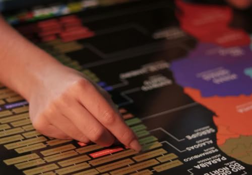 Mapa do Brasil de Raspar 60x42 cm | Unlocked | Sem moldura | Mapa Raspadinha