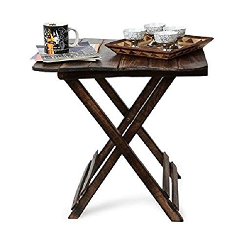 AMAH Multipurpose Wooden Dining Table Brown Modern Table with Wood Legs for Kids Living Room 12inch