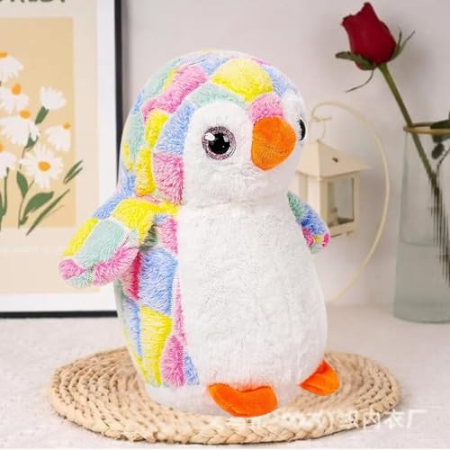 Image of Flufies Plush Toys - Snuggly and Aesthetic Stuff Plush Toys and Baby Toys - Soft Toys for Baby Girl and Baby Boy - Soft Toys for Girlfriend Gift (Colorful Penguin)