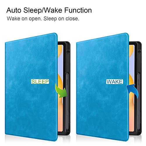 Image of SwooK Tablet Case for Samsung Galaxy Tab S8 Plus /S7 Plus /S7 FE 12.4 Inch SM-X800 /X806 /T970 /T975 /T976 /T735 Ultra Light Slim Fit Shockproof Folding Stand Protective Cover,with S Pen Holder and Smart Auto Wake /Sleep