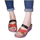 haoricu Sandal Shoes, Women Premium Orthopedic Open Toe Sandals Vintage Anti-Slip Breathable for Sum