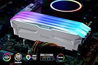 Lexar ARES RGB DDR4 RAM 16GB Kit (8GB x 2) 4000 MHz, DRAM 288-Pin U-DIMM Desktop Memory, XMP 2.0 Hochleistungs Arbeitsspeicher, CL18-22-22-42, PC4-32000, Weiß (LD4EU008G-R4000GDWA) – Ansicht 3