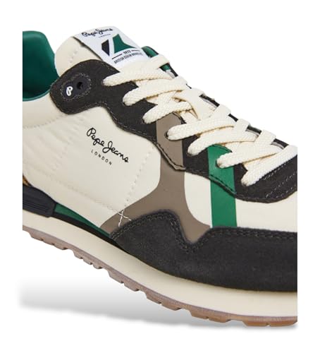 Pepe Jeans Brit Road M Herren-Sneaker, Black Washed Black, 6 UK – Ansicht 4